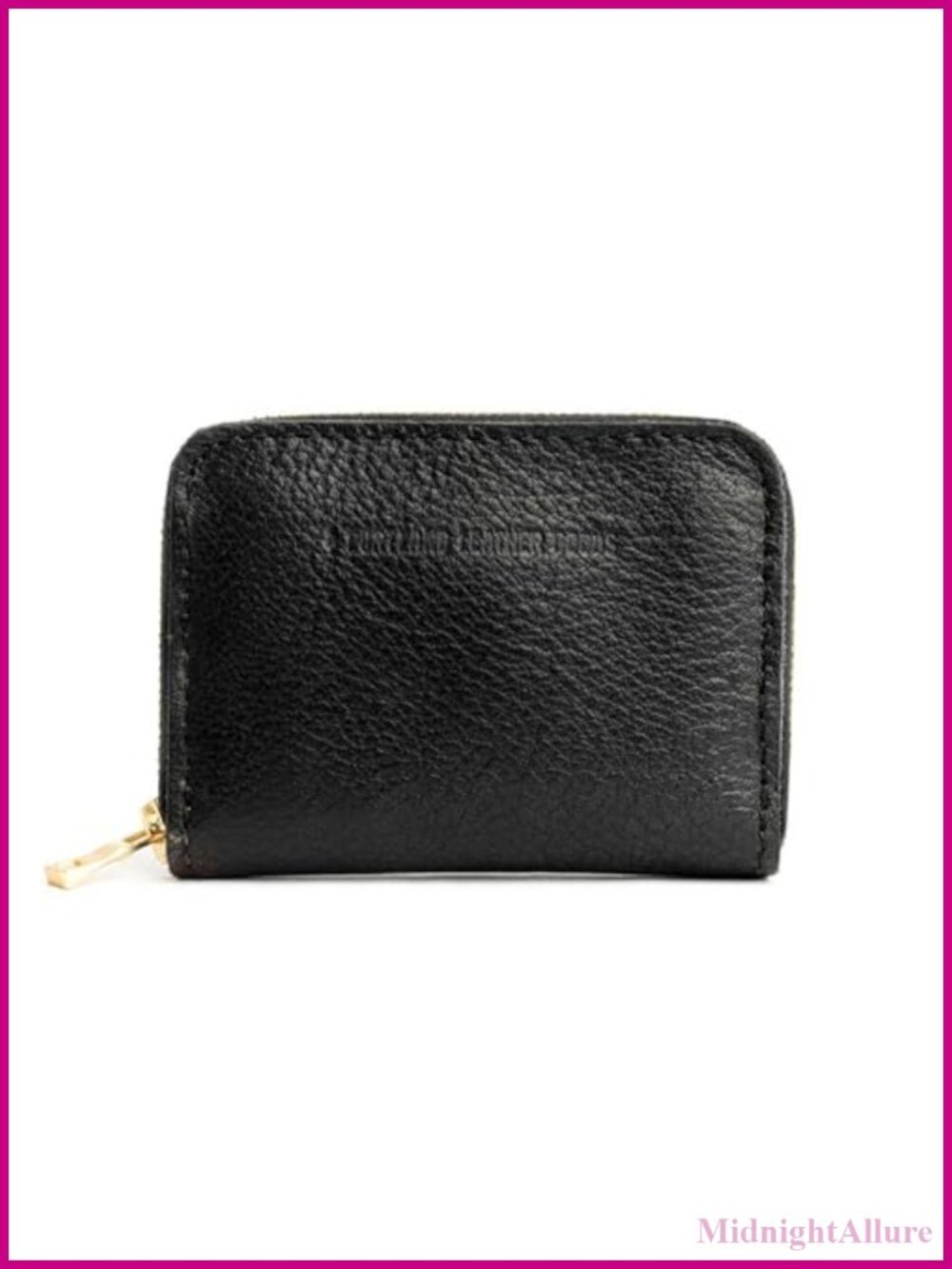 Handmade Full-Grain Leather Small Zip Wallet Expandable Card Cash Coin